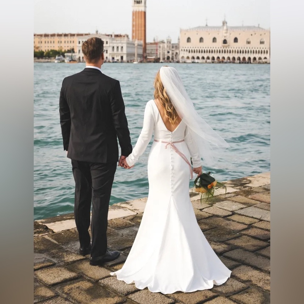 Lulus Feeling of Forever White Long Sleeve Mermaid Maxi Dress - Picture 7 of 14